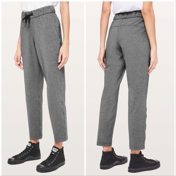 Lululemon On The Fly Pant *27" Heathered Black - Picture 1 of 7